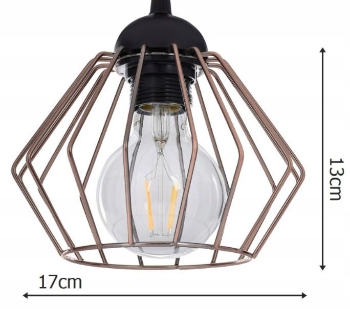 Abażur do lampy "brylant" kolor miedziany