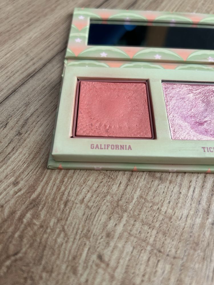 Benefit Cheekleaders Mini Pink Squad paletka róży i rozświetlaczy