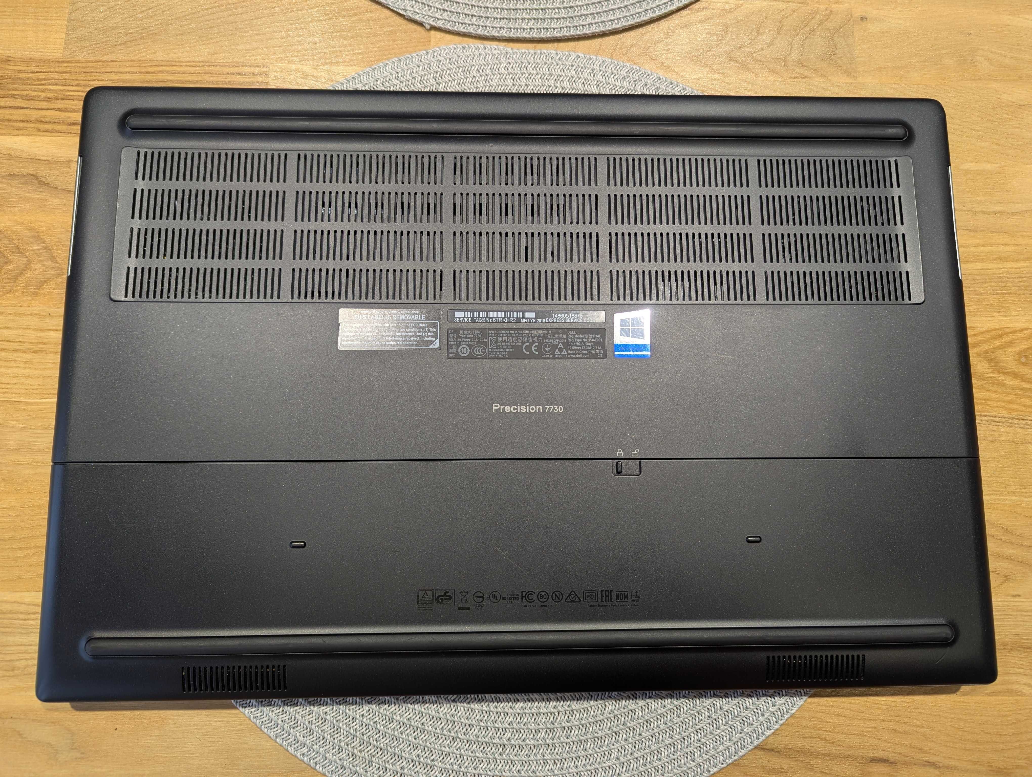 Dell Precision 7730 IPS FHD/i7-8750h/p3200 6gb/32gb ddr4/512gb m2/win