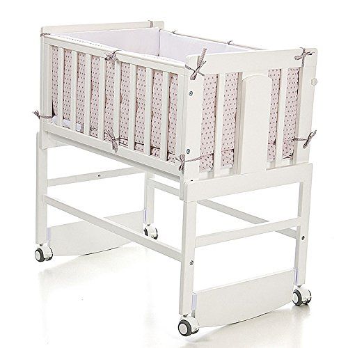 BOLON BOLON, Drewniana kołyska dla niemowląt, 85 x 53 x 80/104 cm