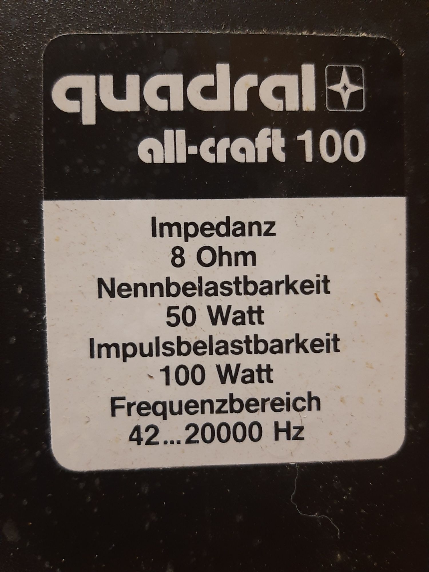 Акустика Qudral all-craft 100