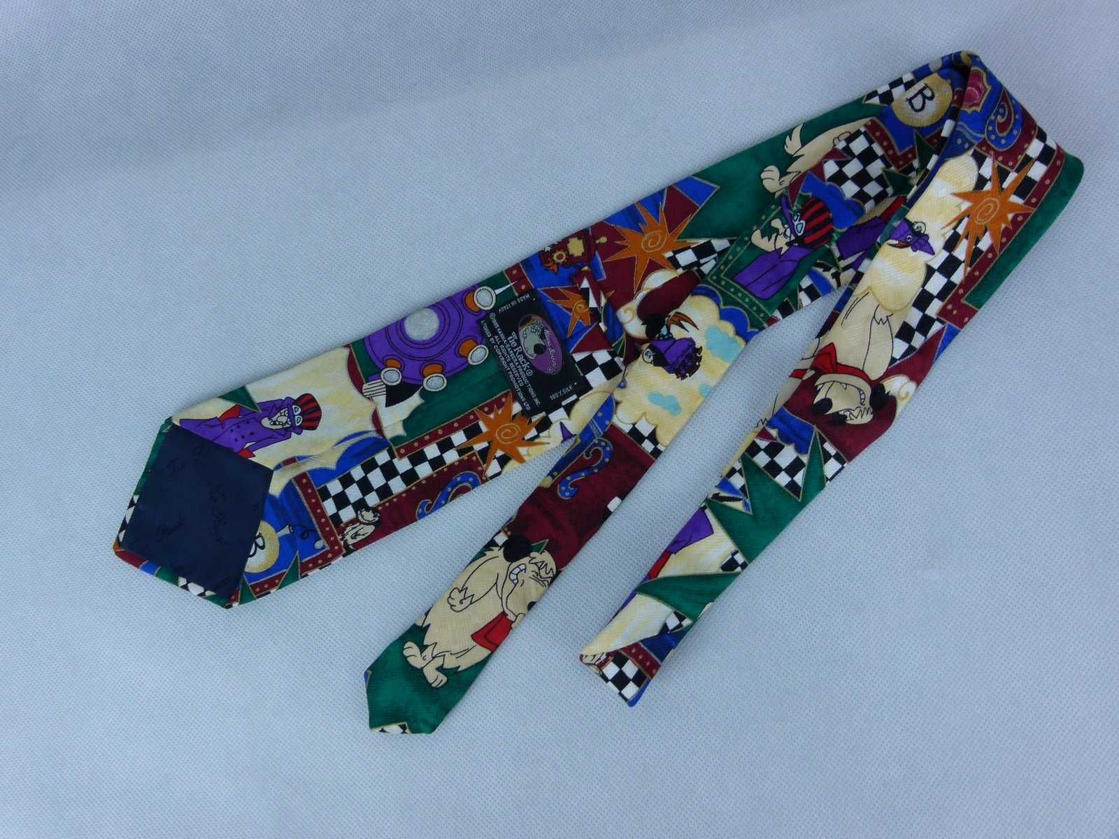 Tie Rack Hanna Barbera `95 jedwabny krawat silk vintage