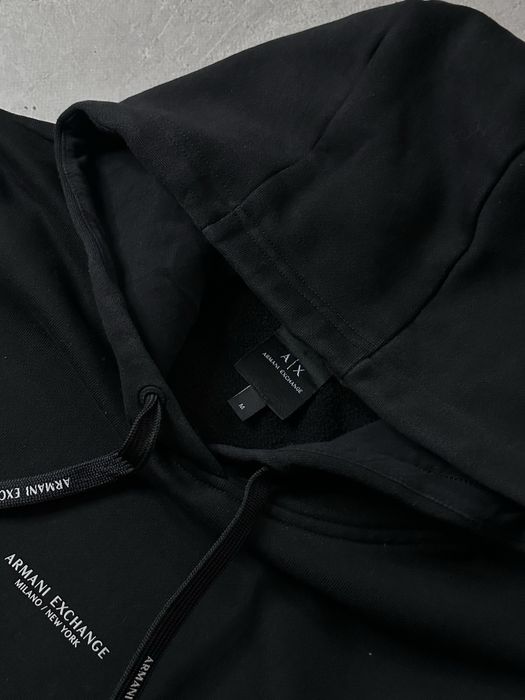 Armani Exchange Black Hoodie Original чоловіче худі кофта армані