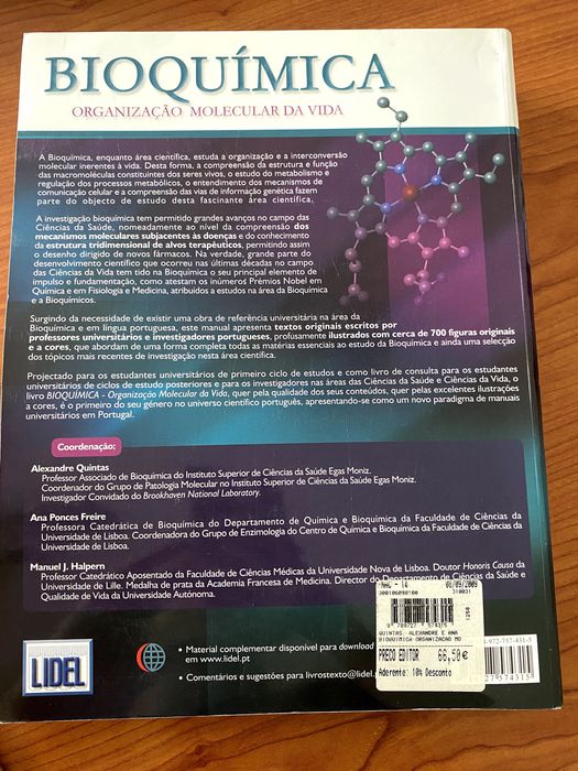 Bioquímica- Organização Molecular da Vida