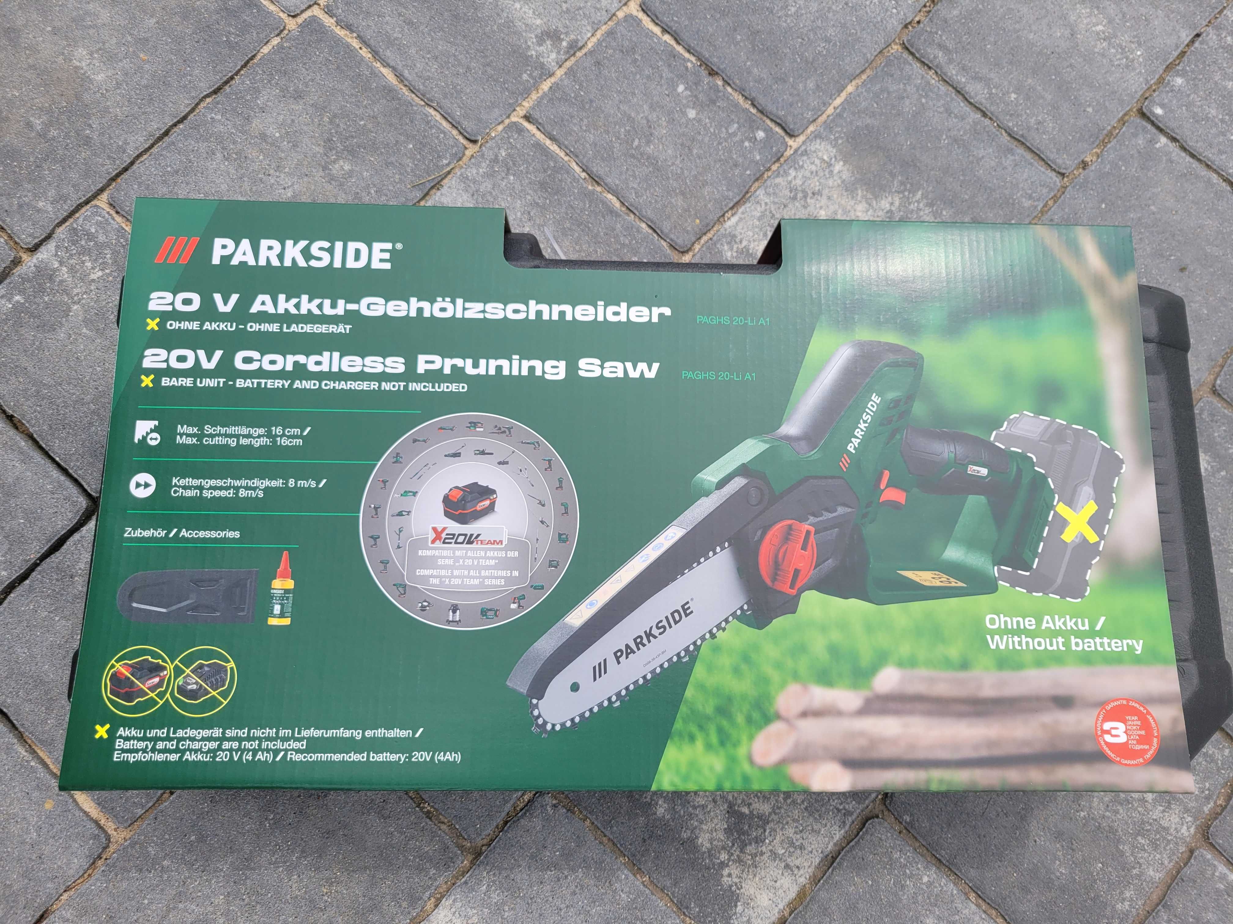 PARKSIDE® Akumulatorowa pilarka 20 V, PAGHS 20-Li B1