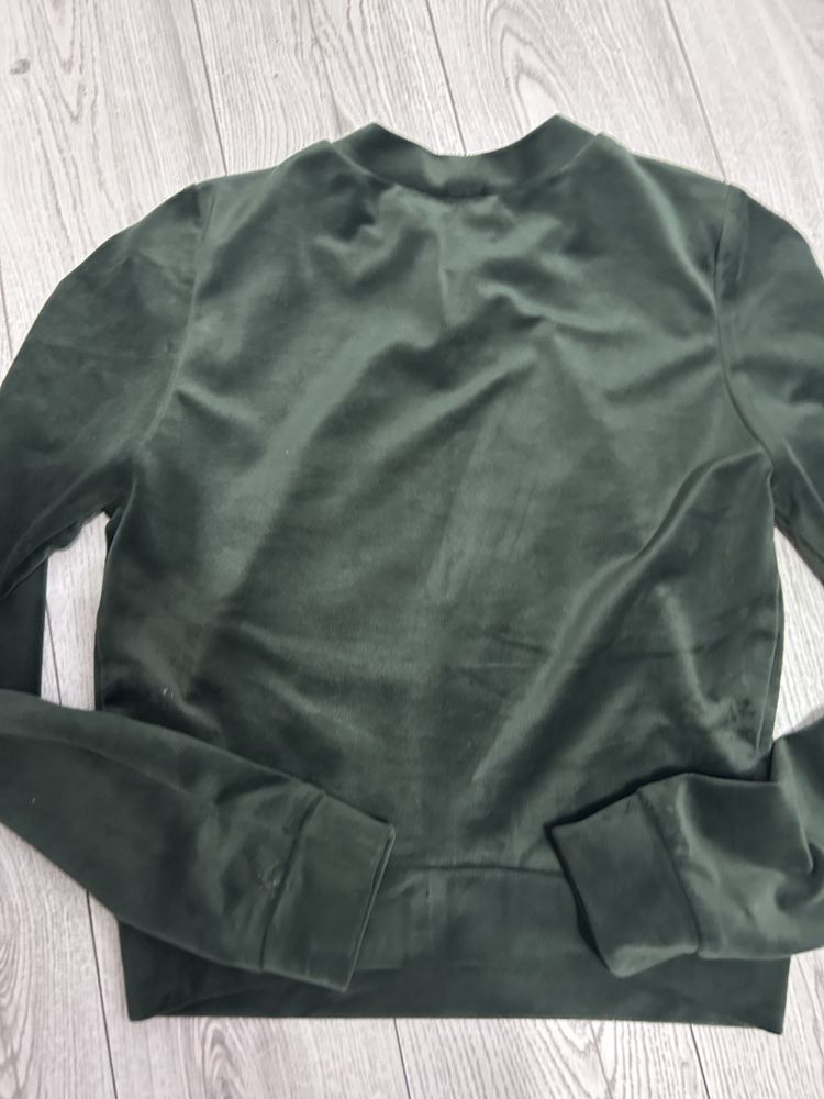 Bluza welurowa zielona Just Unique roz S/M