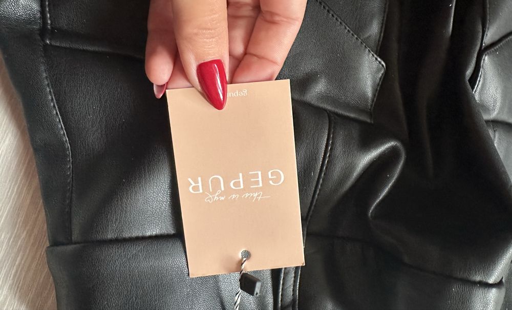 Стильна юбка кож зам