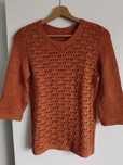 Sweter rudy pomarańczony Handmade ręcznie robiony