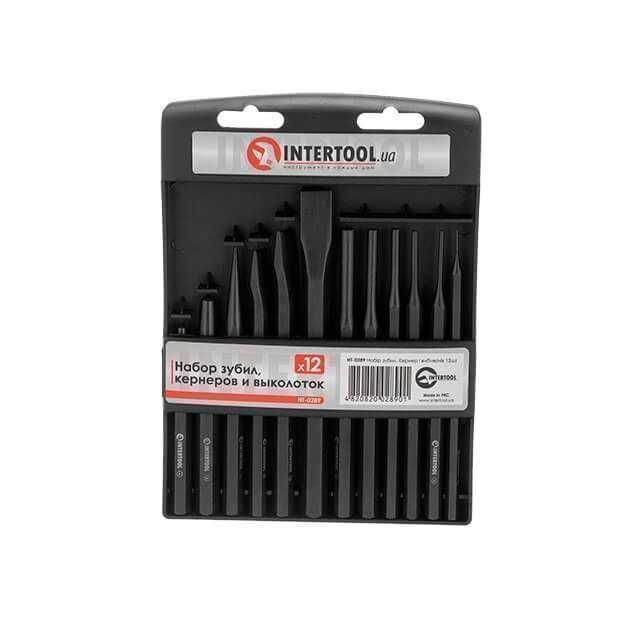 Набор зубил, кернеров и выколоток 12 шт INTERTOOL HT-0289