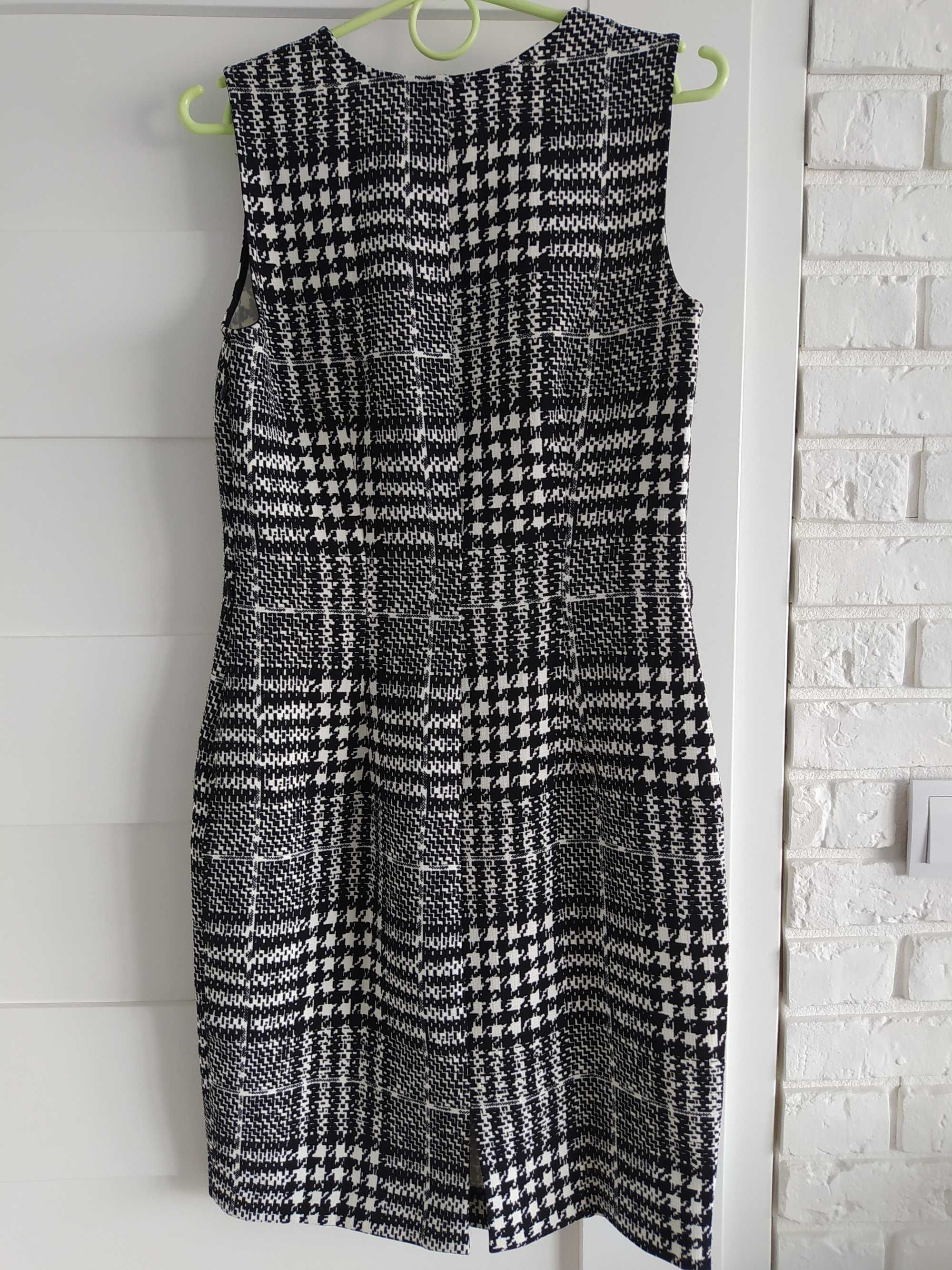 Sukienka Anna Field, ołówkowa, czarno biała, rozmiar 36, S, nowa