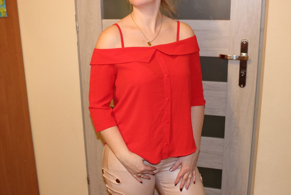 elegancka BLUZKA z odkrytymi ramionami z SELECT