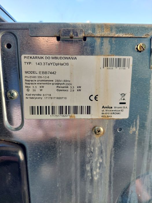 Piekarniki Cooke Lewis,AMICA