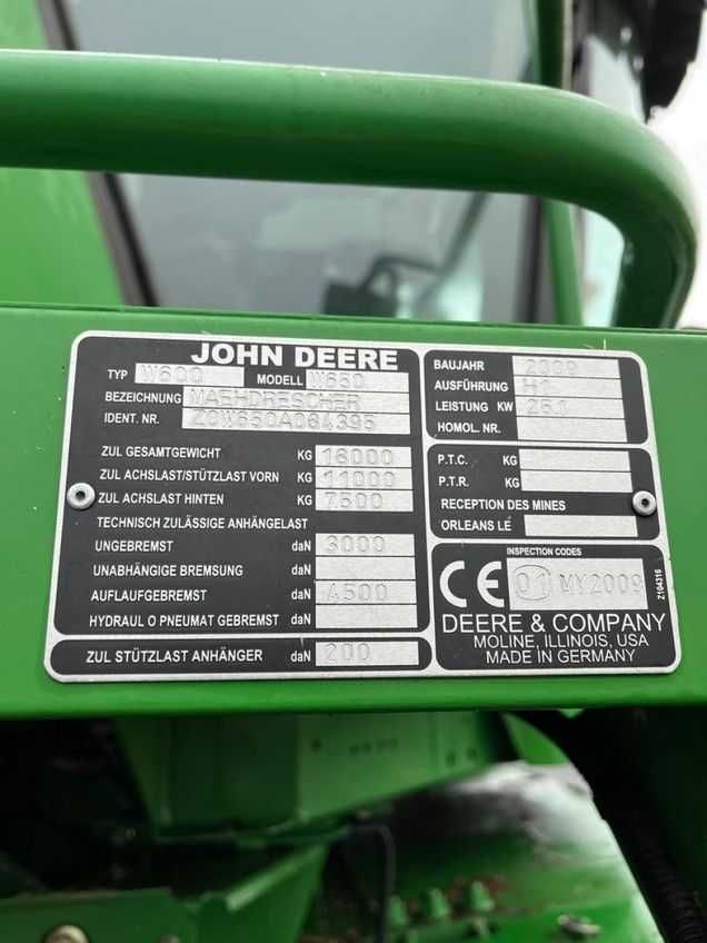 комбайн John Deere W 650  2009р.в, напрацювання  2500м. г.