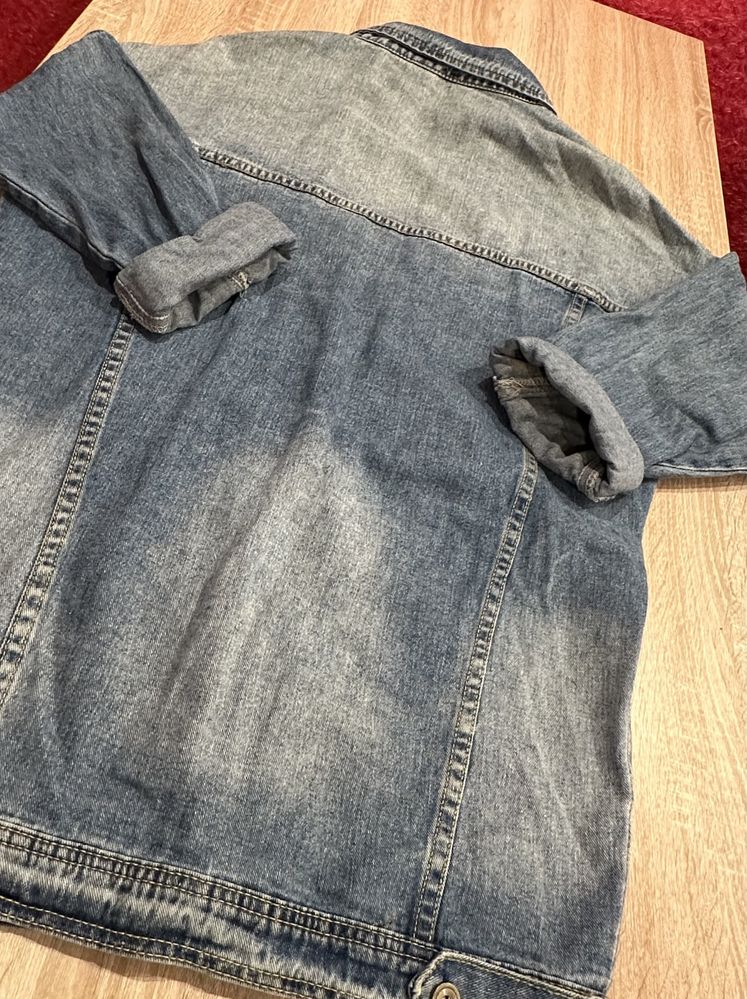 Джинсова куртка піджак джинсовая оверсайз длинный