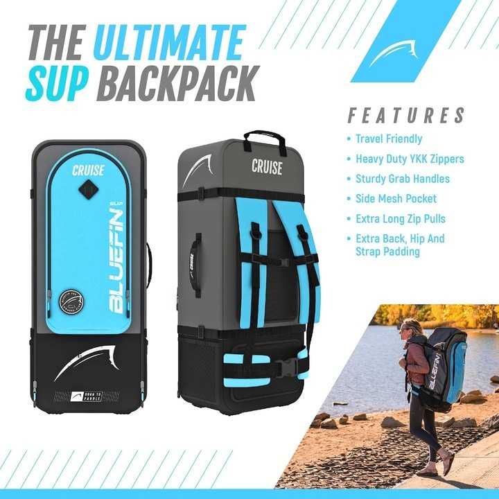 Deska SUP do 130 kg z siedziskiem + plecak i akcesoria 327 cm Stabilna