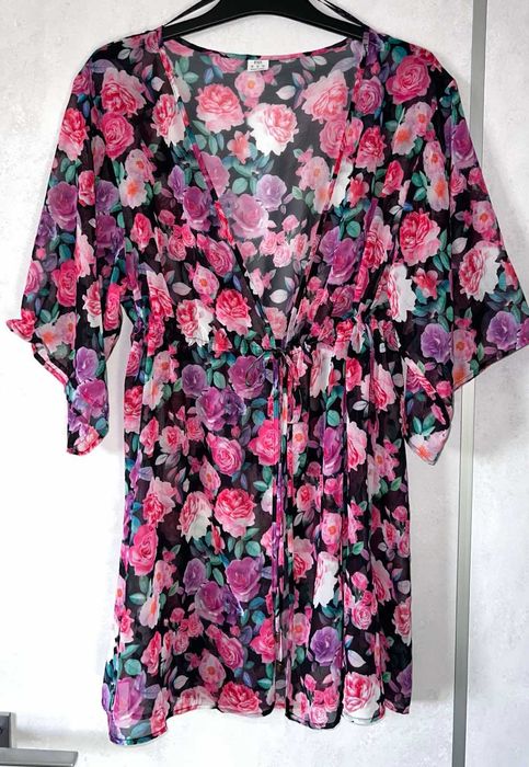 Рожева пляжна туника, парео, сукня від f&f. розмір Л