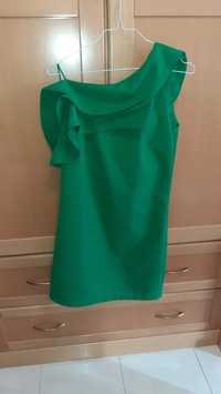 Vestido verde liso ( SFERA )