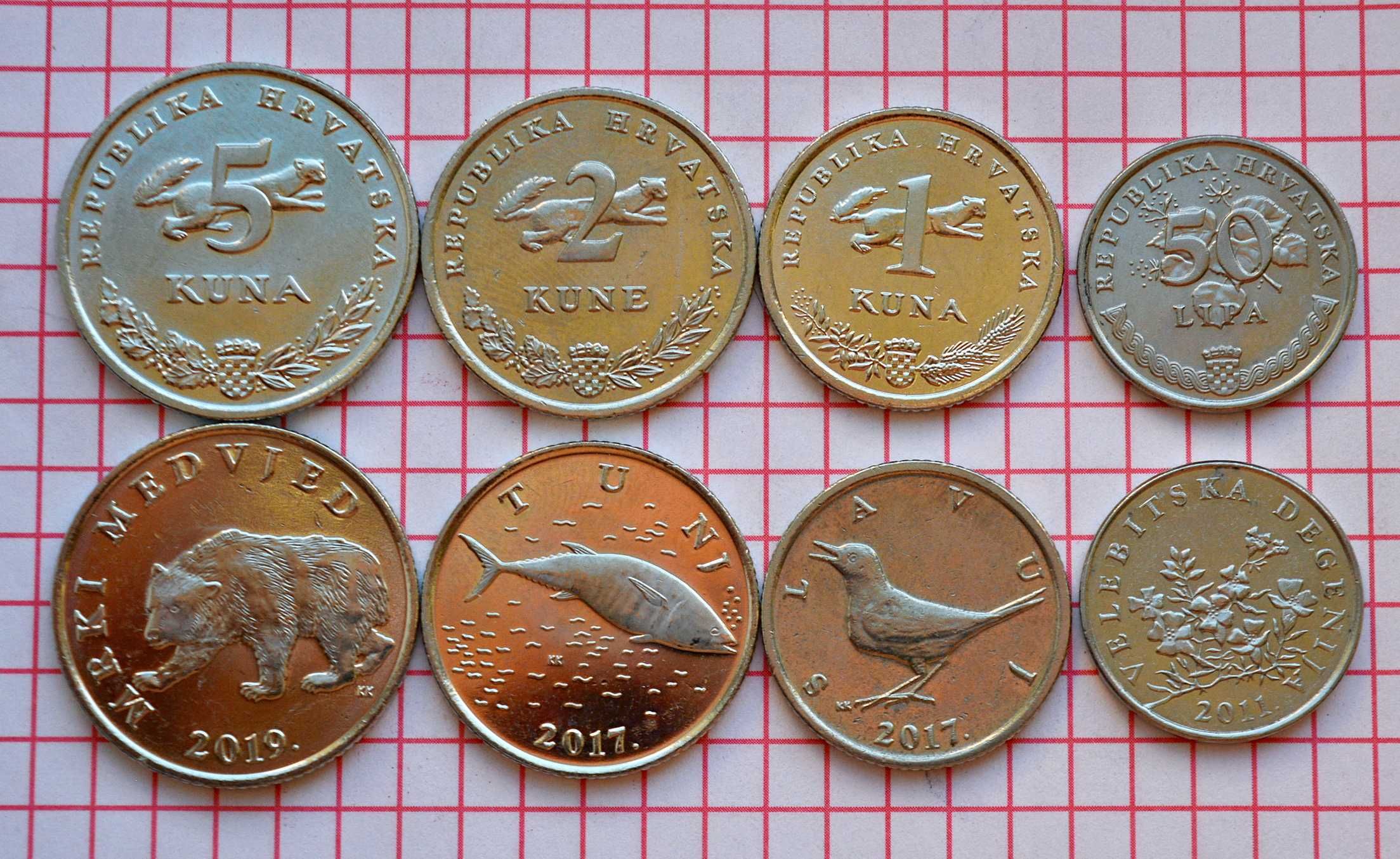 Наборы монет: Швейцария, Хорватия, Швеция
