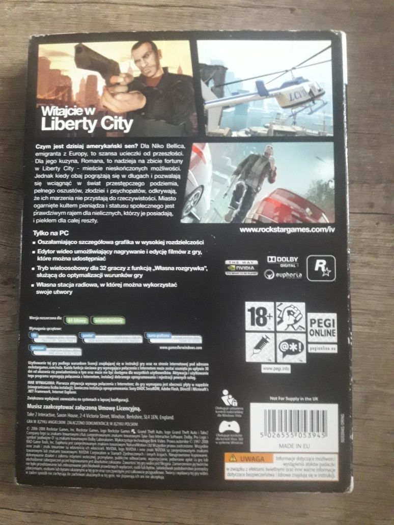 Gra Gta 4 pc dvd