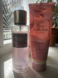 Zestaw victorias secret pure seduction balsam i mgielka z brokatem