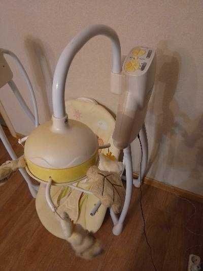 Шезлонг качеля детская Mioobaby