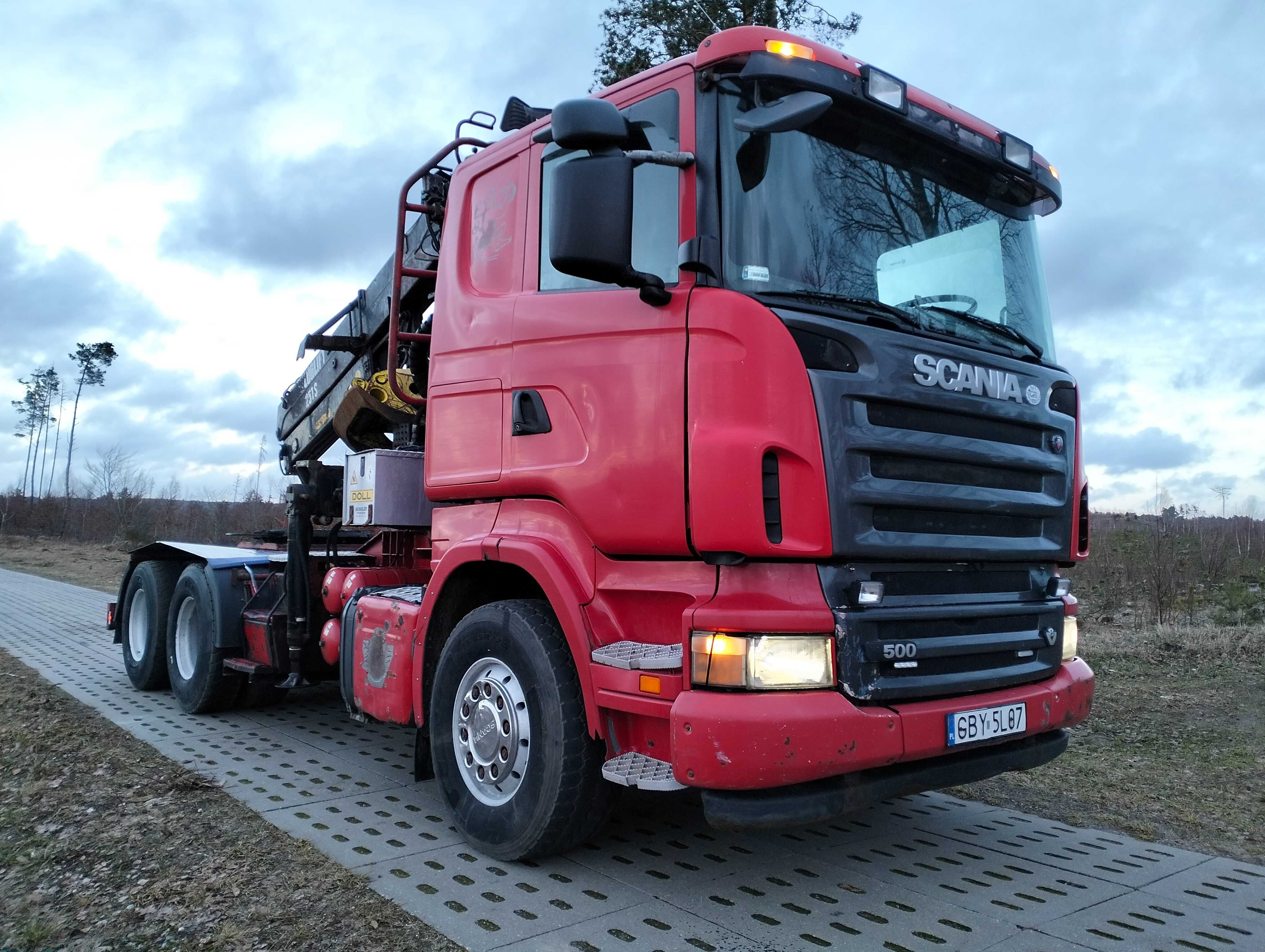 Scania R500. Do Drewna Dłużycy HDS.