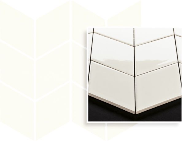 Paradyż MOZAIKA płytka Bianco Romb BRAID 23,8 x 20,5 cm gatunek 1