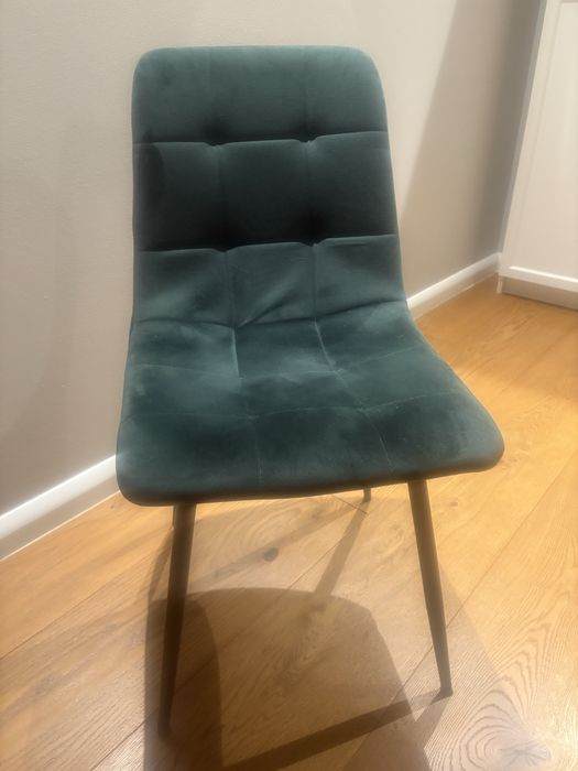 Krzesła butelkowa zieleń tapicerowane zielone