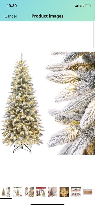 Choinka Slim z oświetleniem 180 cm