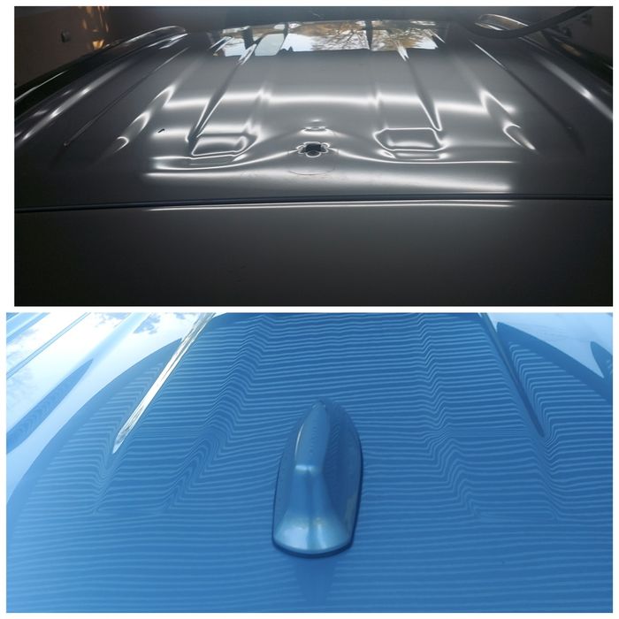 USUWANIE WGNIECEŃ bez lakierowania  ,metodą  PDR.