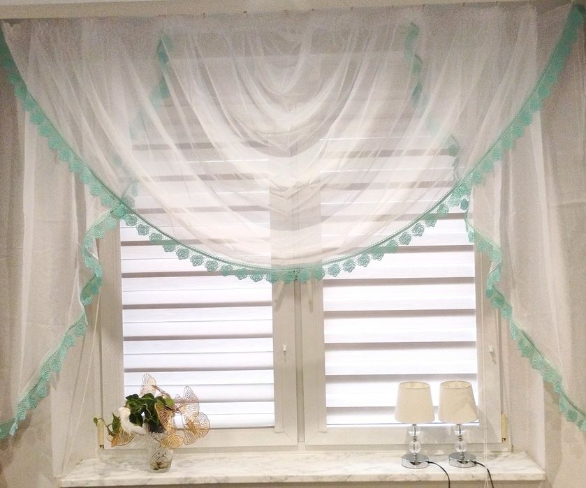 Firanka woda miętowe róże gipiura