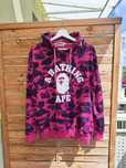 Bape a bathing ape bluza hoodie różowa  moro camo unisex logo L/ XL