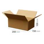 200 szt. - Karton Pudło klapowe 250x150x100 szare 3W 340g/m2 Gabaryt B