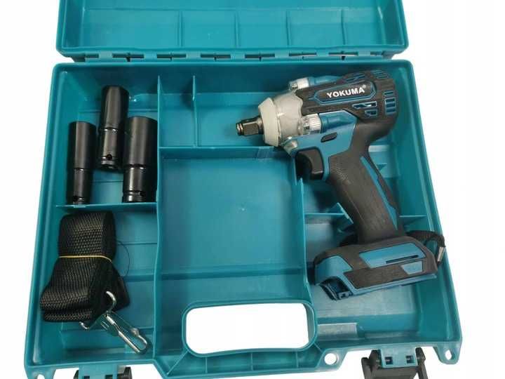 Klucz udarowy Yokuma 1/2 + nasadki + dwie baterie 4Ah zestaw