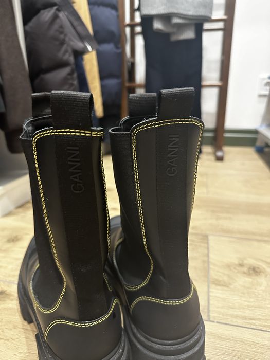 Чоботи шкіряні Ganni