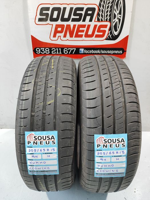 2 pneus semi novos 205-65R15 Kumho - Oferta dos portes
