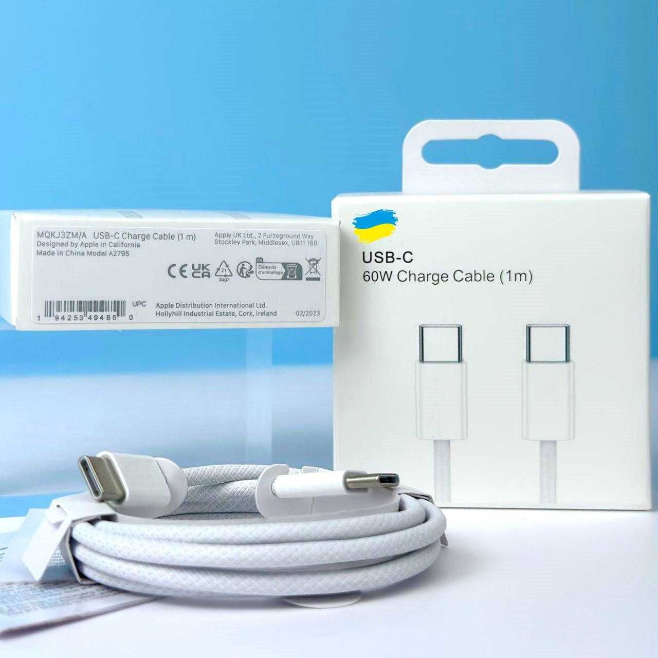Плетений Кабель Apple USB-C 60W Charge Cable 1m/2m Опт/Дроп