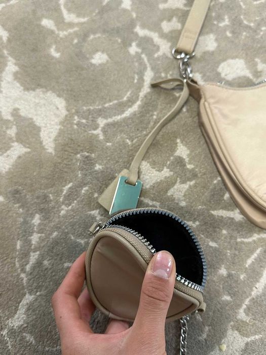 жіноча сумка  через плече бежева тканинна