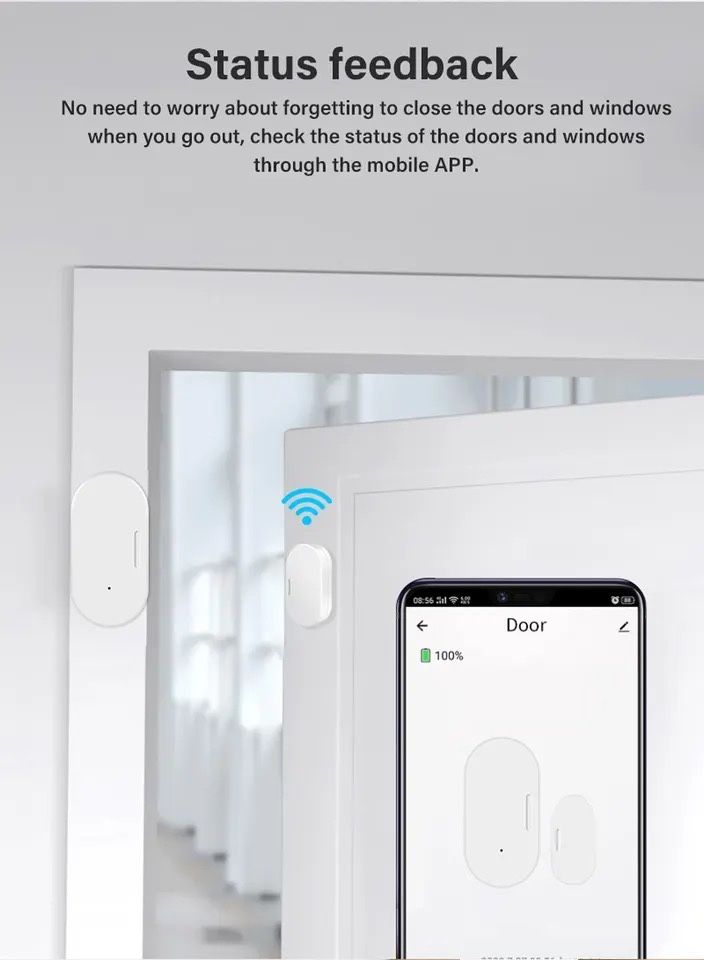 Czujnik otwarcia drzwi/okien, Zigbee ( Homekit ) TUYA