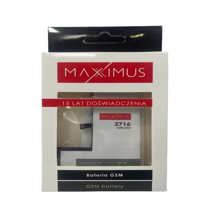Bateria MAXXIMUS iPhone X 2716 mAh zwiększona pojemność