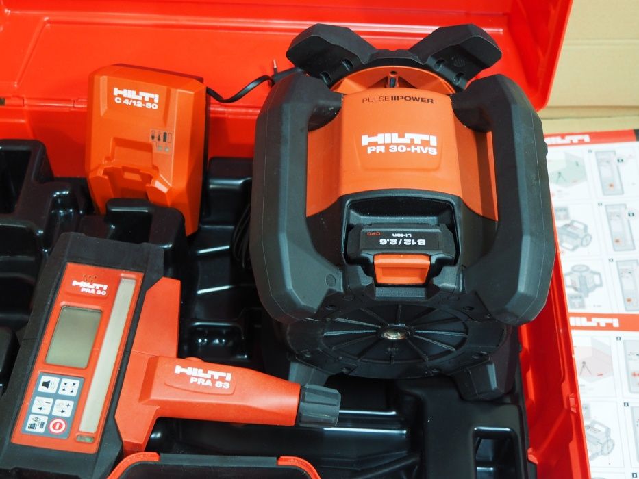 Laserowy niwelator HILTI PR 30 HVS A12 walizka detektor leica statyw