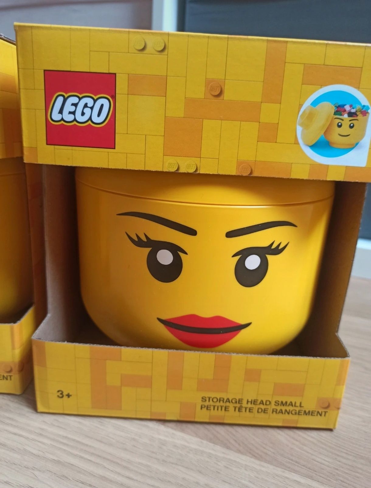 Lego pojemnik głowa x2
