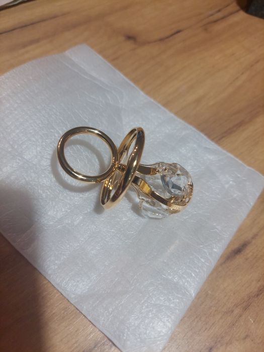 Smoczek swarowski złoty