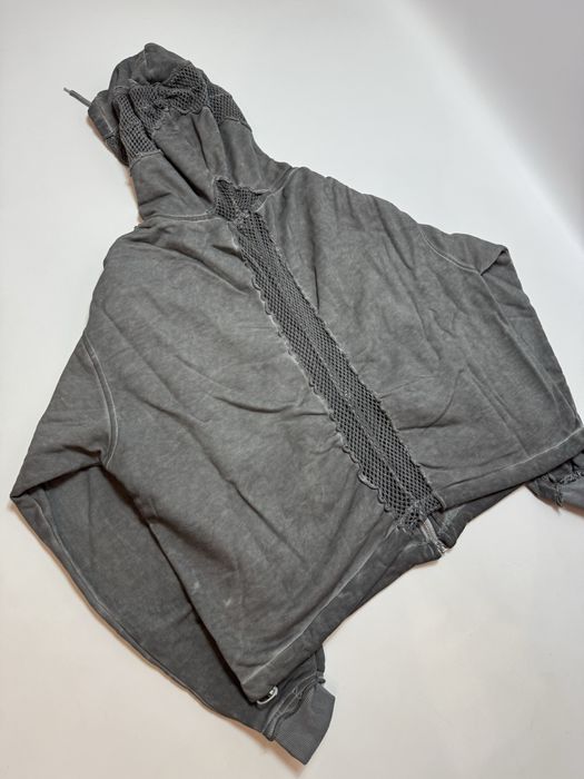 Thug Club zip up hoodie grey зіп худи cropped fit