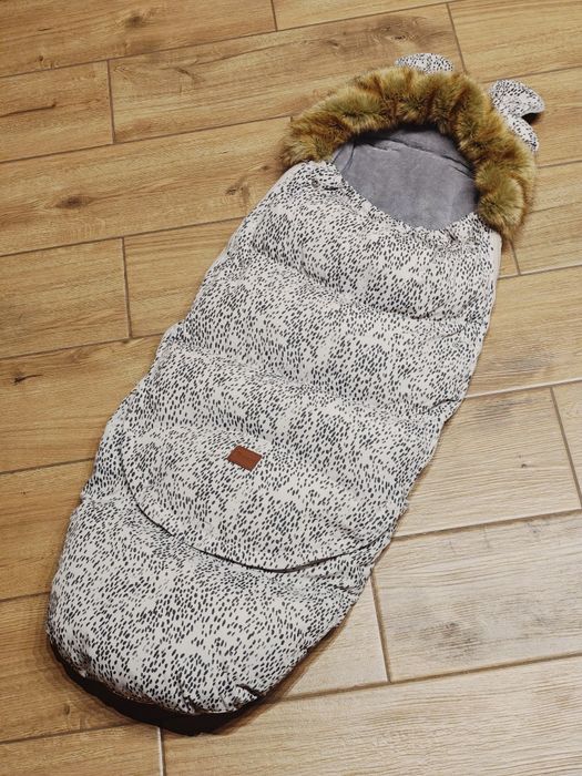 Śpiworek dziecięcy Tutumi Teddy Grow-Up Bianco do wózka sanek fotelika