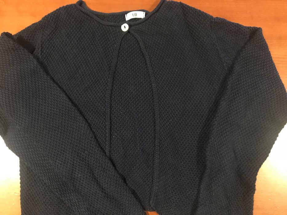 Casaco de algodão azul marinho tam 10 anos