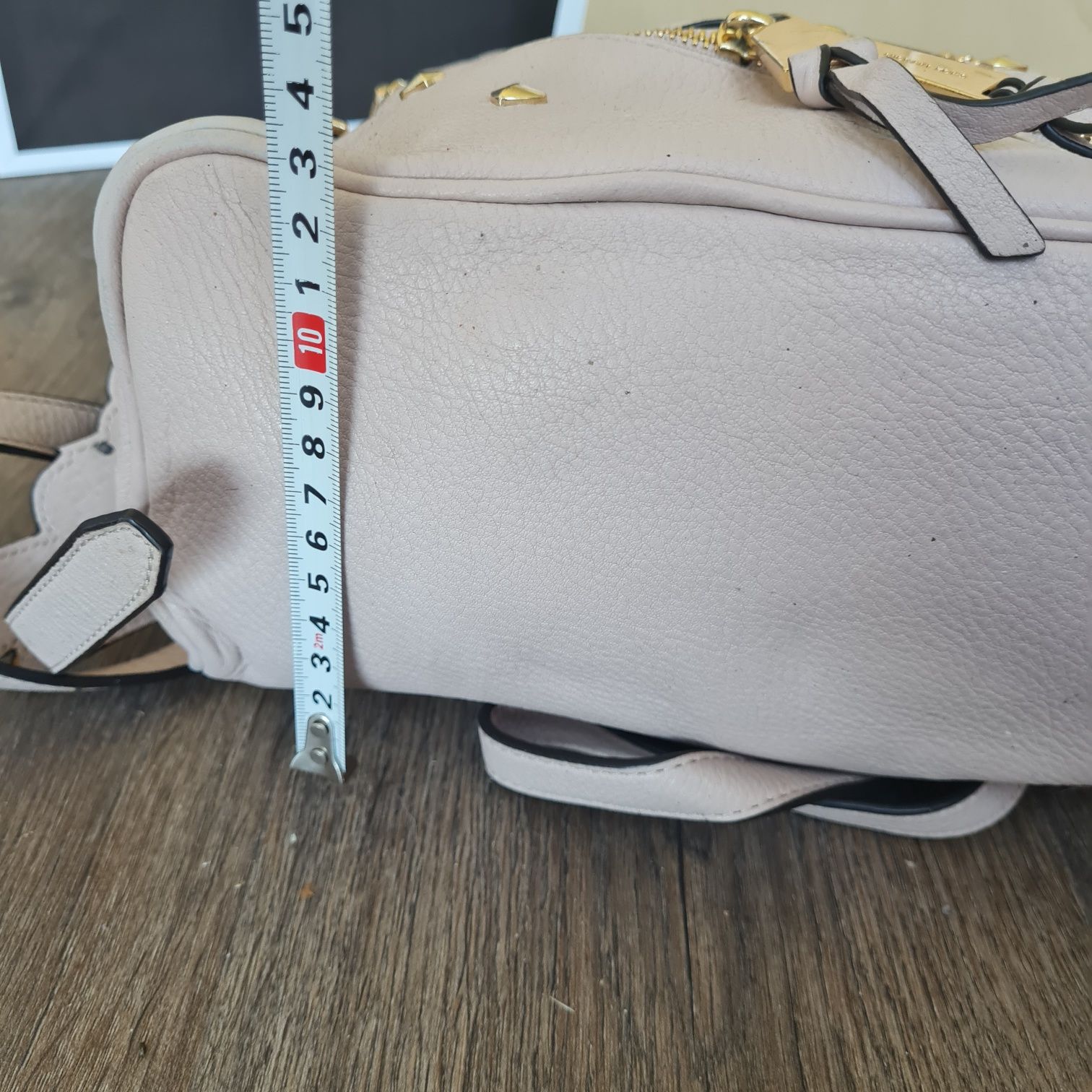 Michael Kors plecak plecaczek rhea beżowy logo duży mk monogram logowa