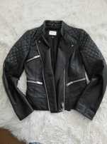 skórzana ramoneska mango xs s 34 36 czarna biker 36 s