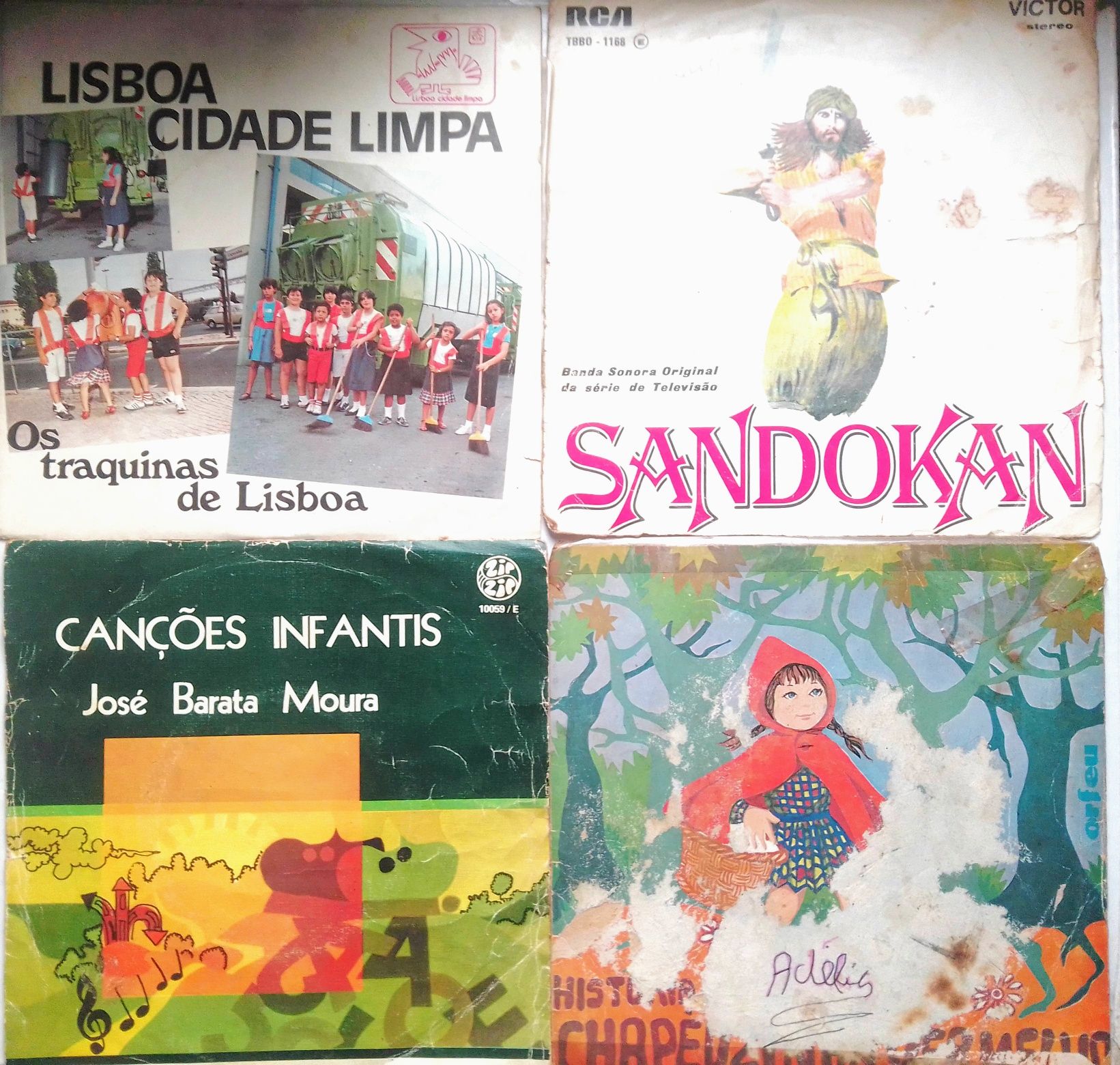 Vinil infantil antigo, histórias e outros.