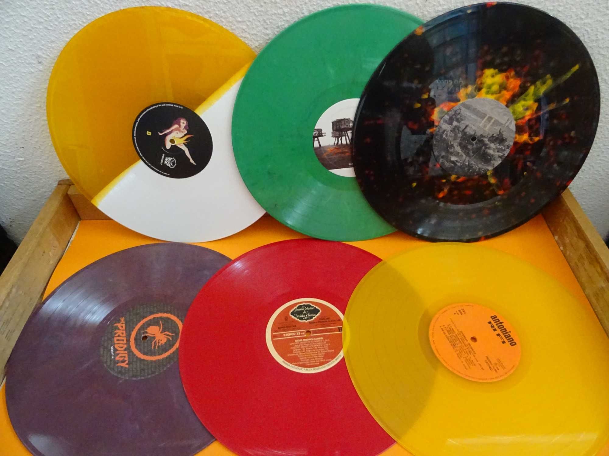 Discos de vinil COLORIDO para decoração ou trabalhos criativos